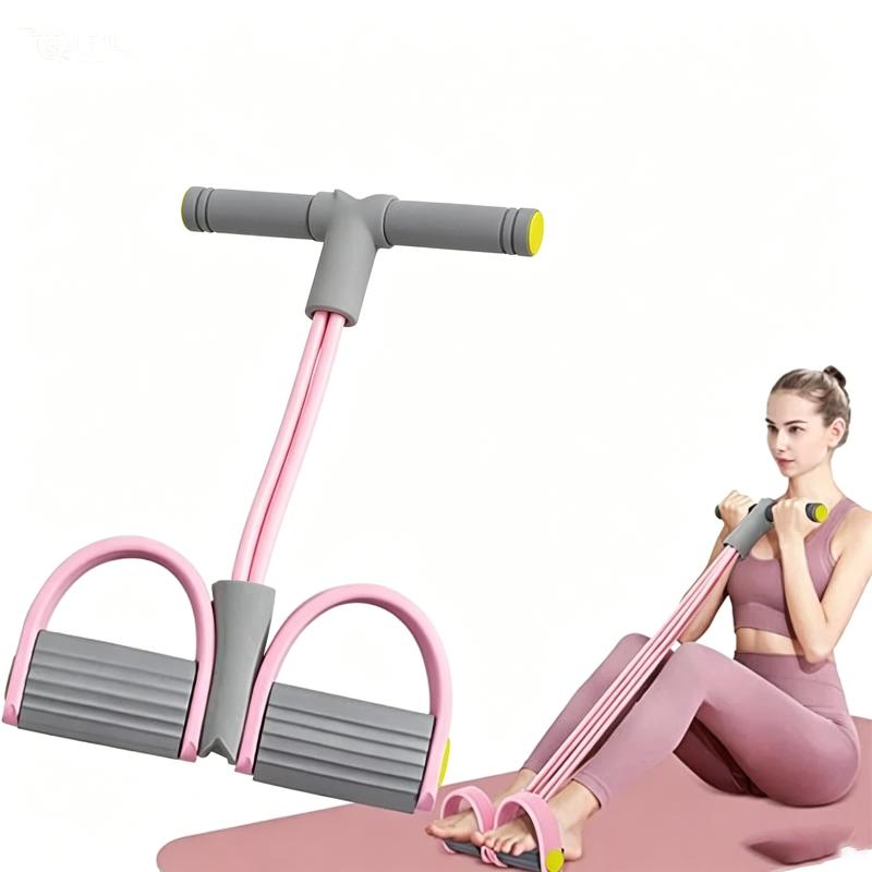 Yoga Pedal Puller Fitness Equipment - 4-Tube Resistance Bands Yoga Pedal Puller