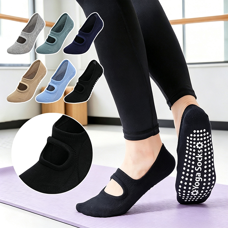 Yoga Fitness Workout - Women Anti-slip Backless Yoga Socks Plus