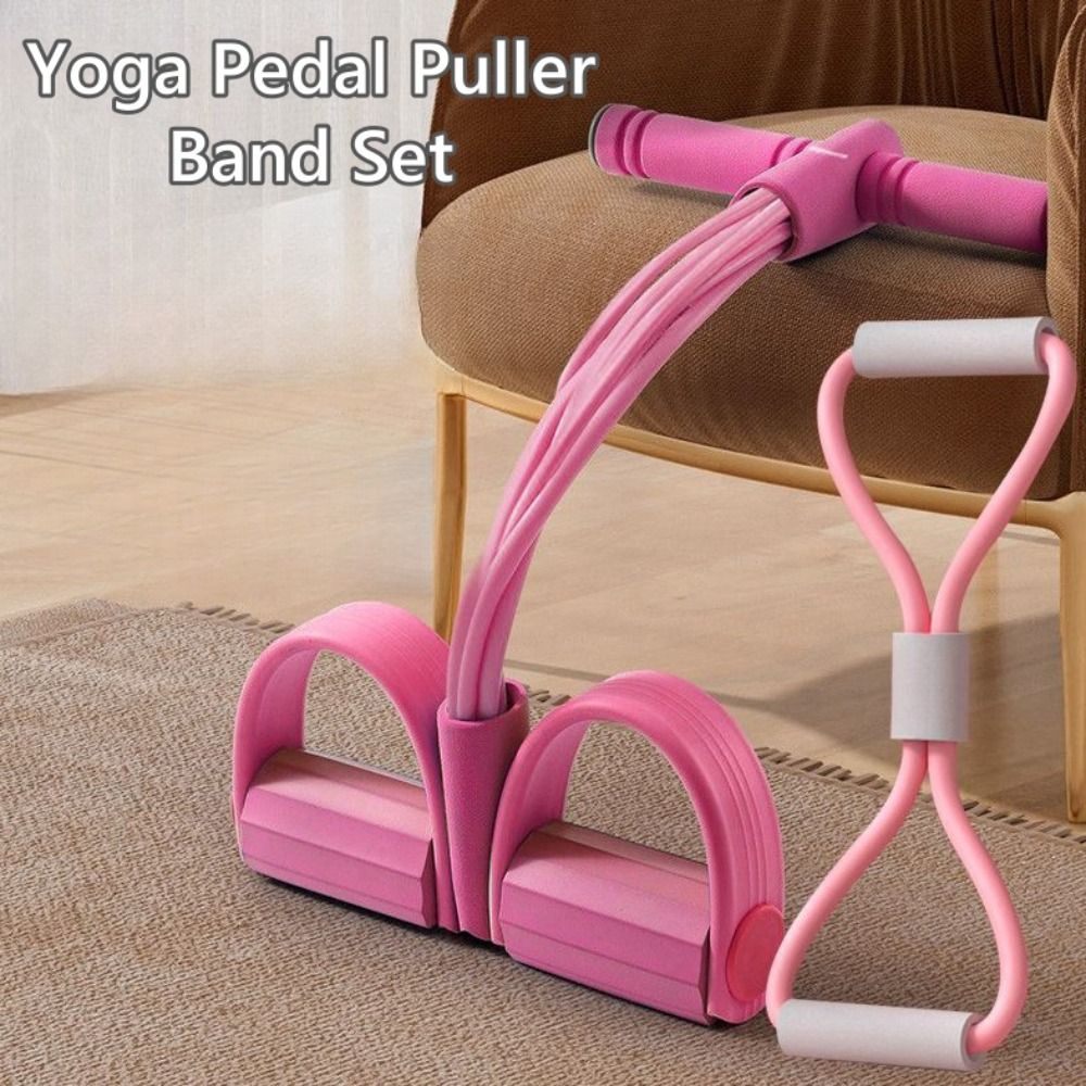 Yoga Fitness At Home - 6-Tube Resistance Bands Set with Foam