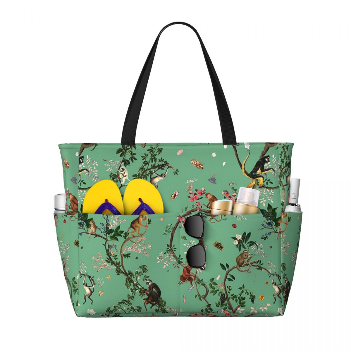 Monkey World Green Beach Tote  - Yoga Fitness World 评论和价格