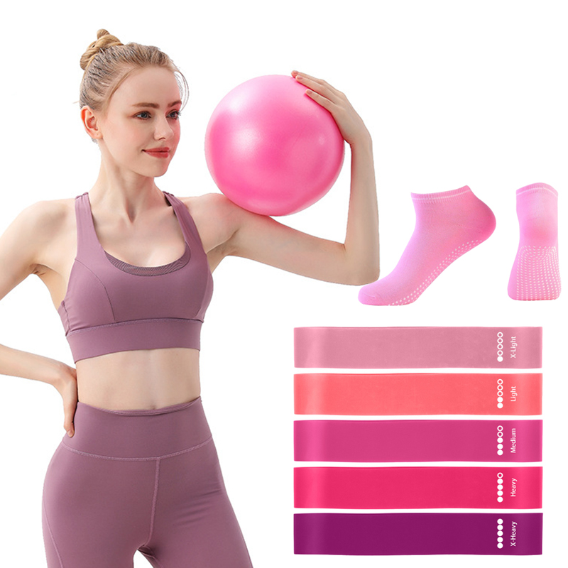 Pilates Ball Resistance Bands  - Yoga Fitness At Home 评论和价格
