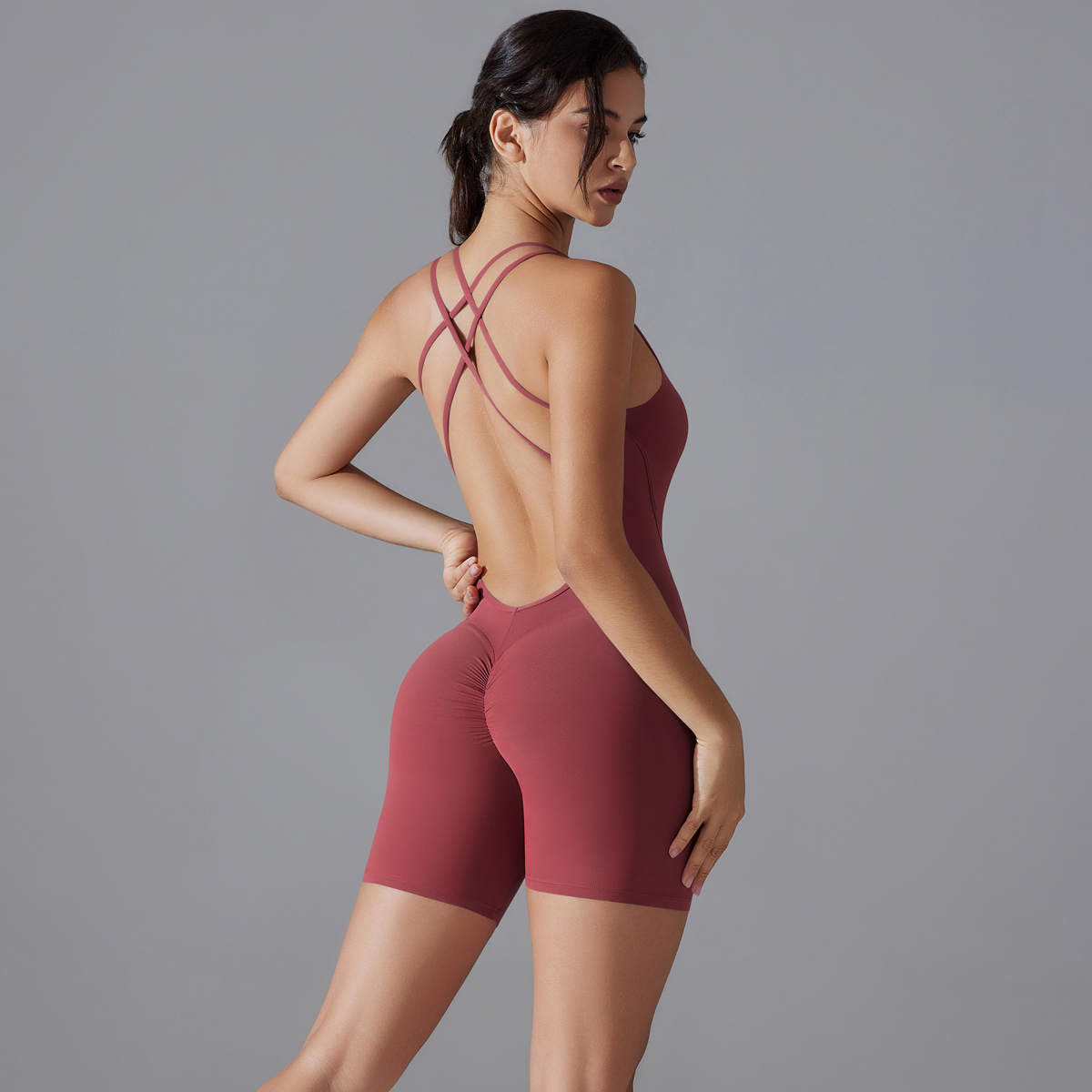 Yoga Set Sexy Backless Sporty  - Yoga Overall Fitness 评论和价格