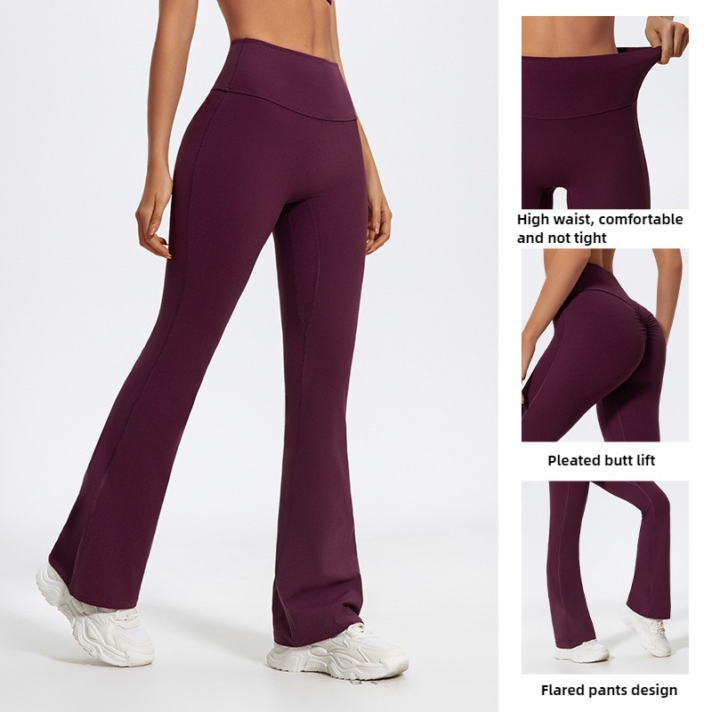LezyanXR Wide Leg Tight Nude H - Yoga Fitness Workout 评论和价格