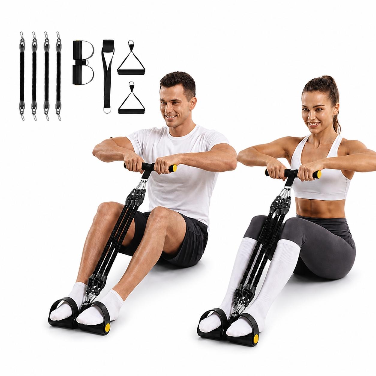 Upgraded 4-Tube Foot Pedal Res - Yoga Pedal Puller Fitness Equipment 评论和价格