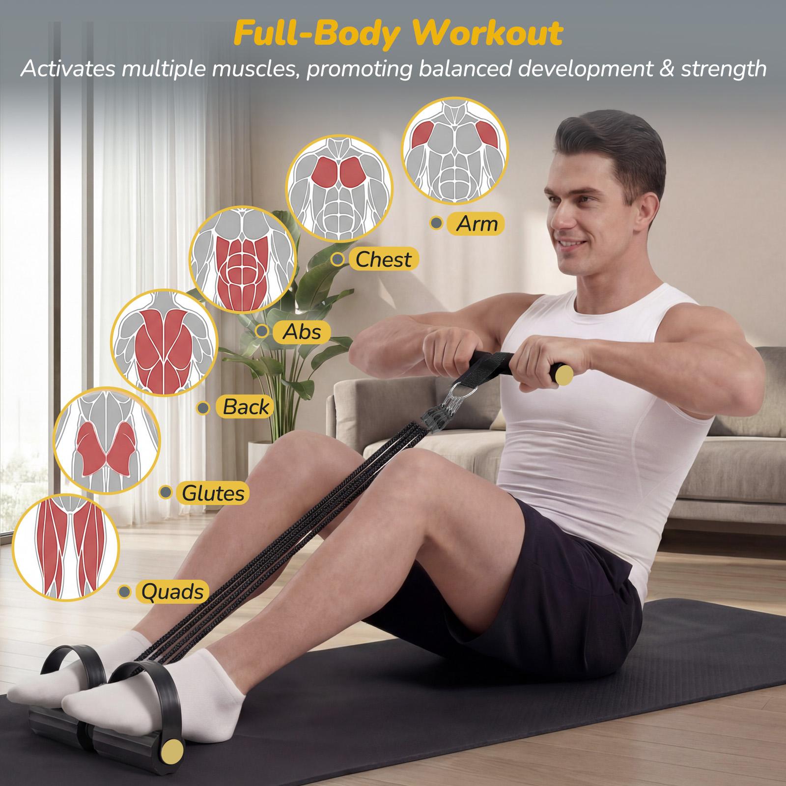 Upgraded 4-Tube Foot Pedal Res - Yoga Pedal Puller Fitness Equipment 评论和价格