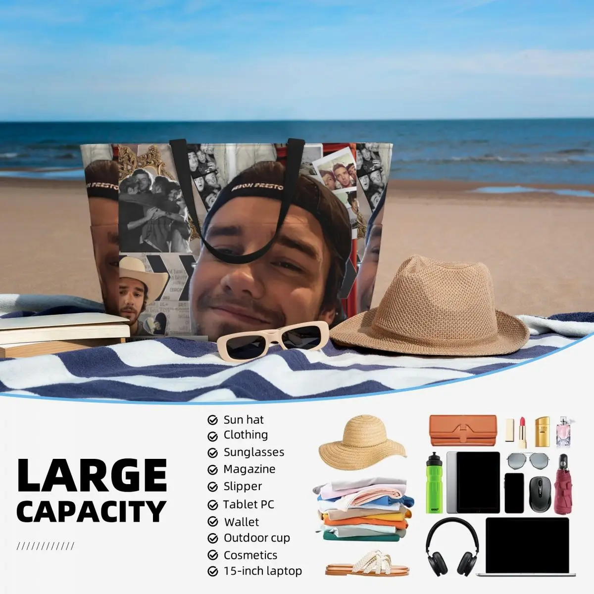 Liam Payne Photo Collage Beach - Yoga Fitness Gym Photos 评论和价格