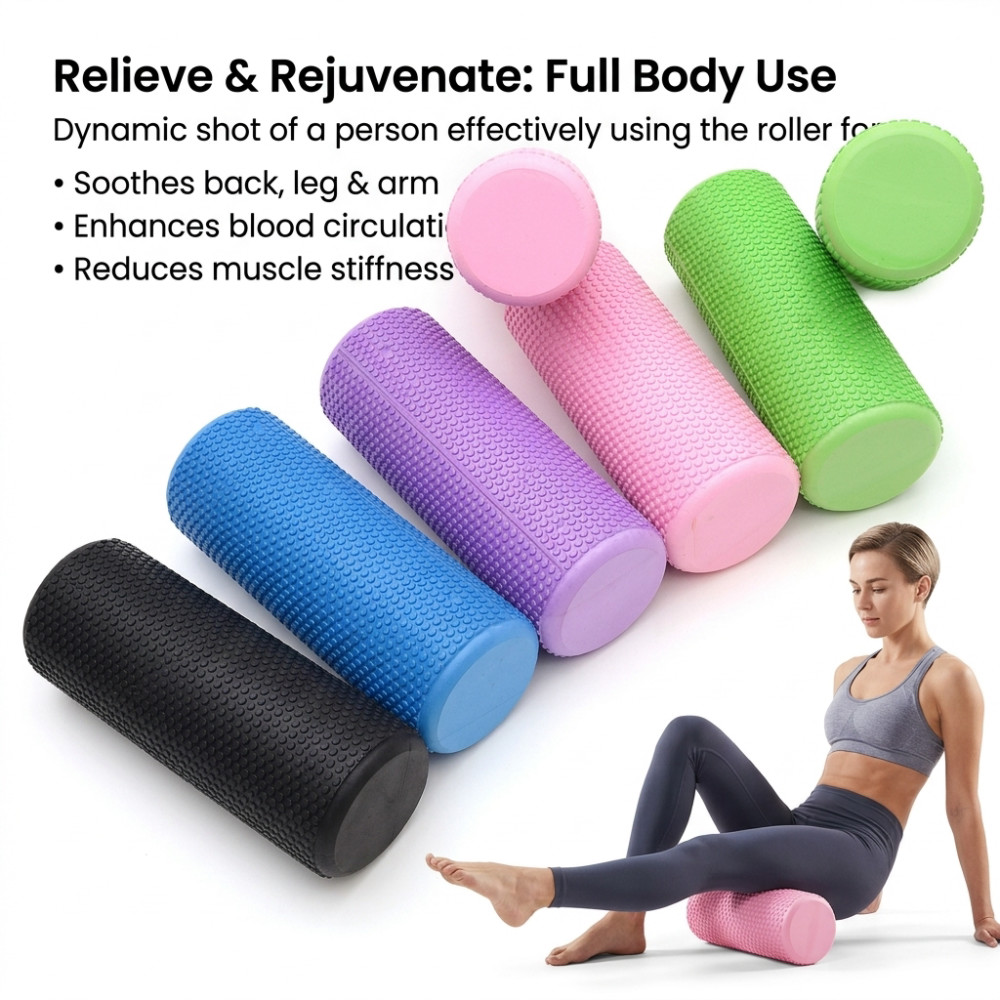 30/45CM Yoga Foam Roller High- - Yoga Fitness World 评论和价格