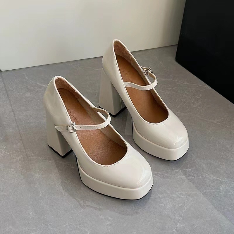 Women's Thick Heel Single Shoe - Resistance Bands 评论和价格