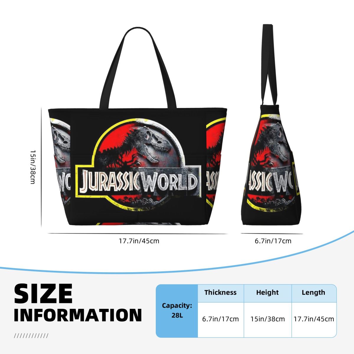 Jurassic World Beach Tote Bag  - Yoga Fitness World 评论和价格