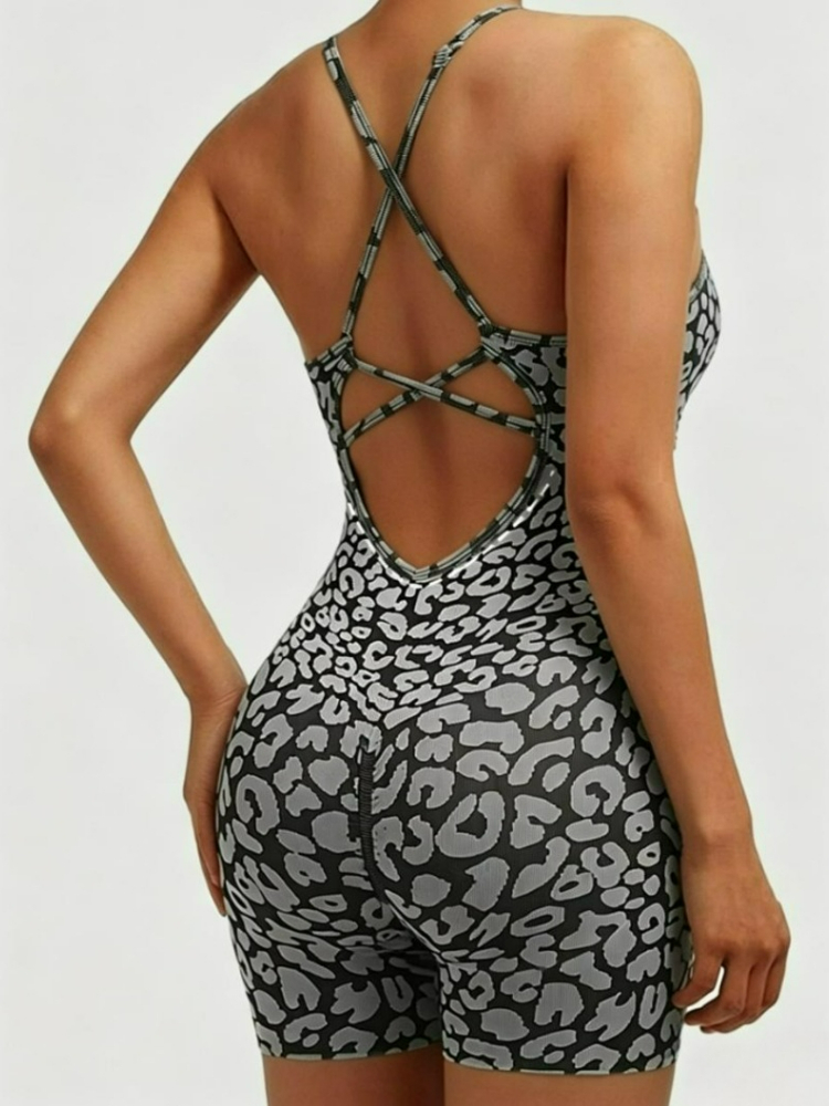 Fashion Casual Leopard Printed - Yoga Overall Fitness 评论和价格