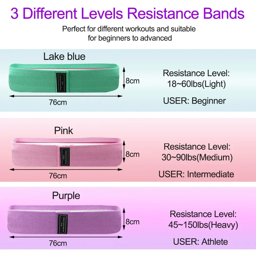 1/3Pcs Resistance Bands Squat  - Yoga Fitness At Home 评论和价格