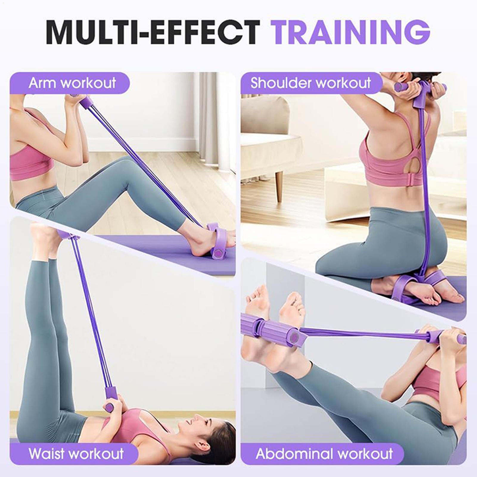 Resistance Bands 4-Tube Yoga P - Yoga Pedal Puller Fitness Equipment 评论和价格
