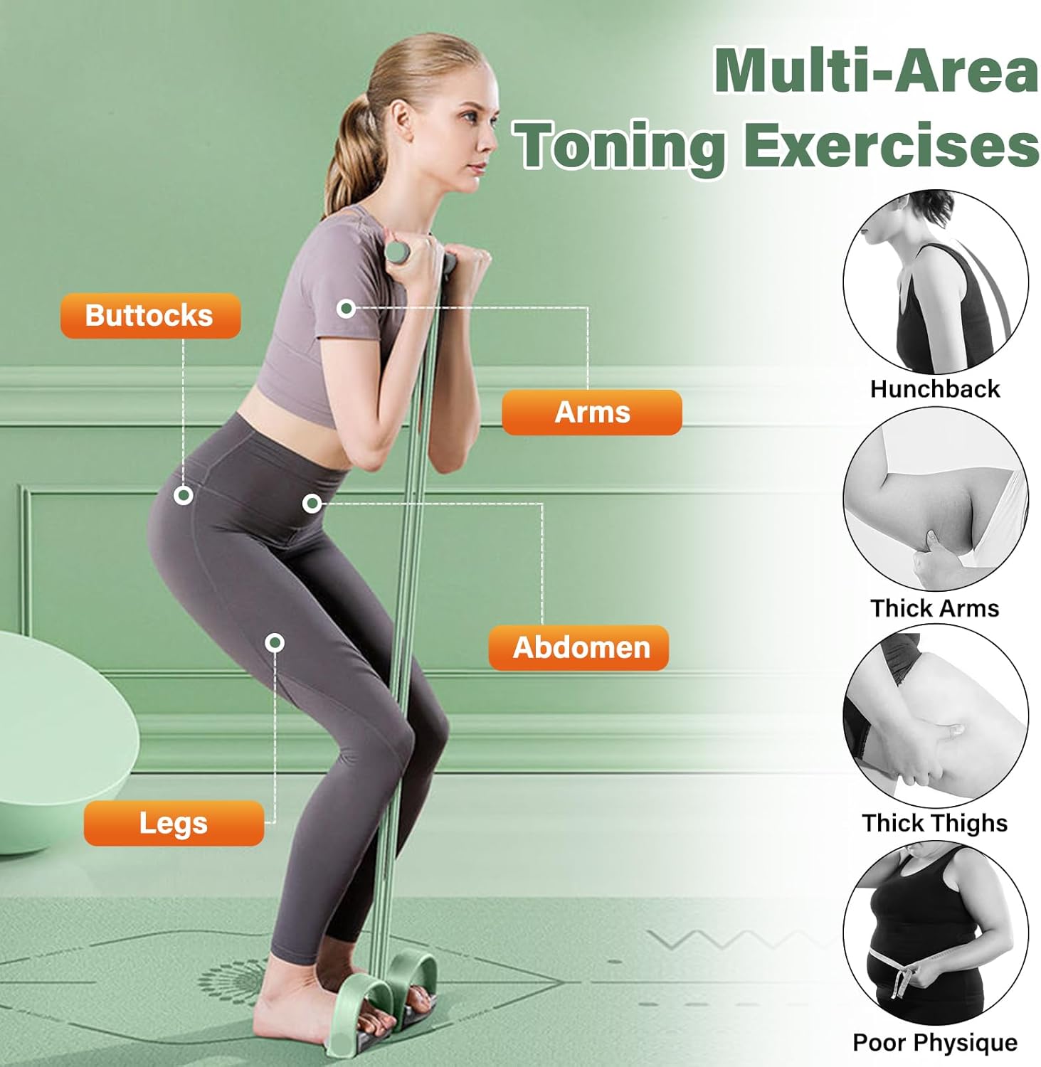 6 Tubes Natural Rubber Pedal R - Yoga Pedal Puller Fitness Equipment 评论和价格