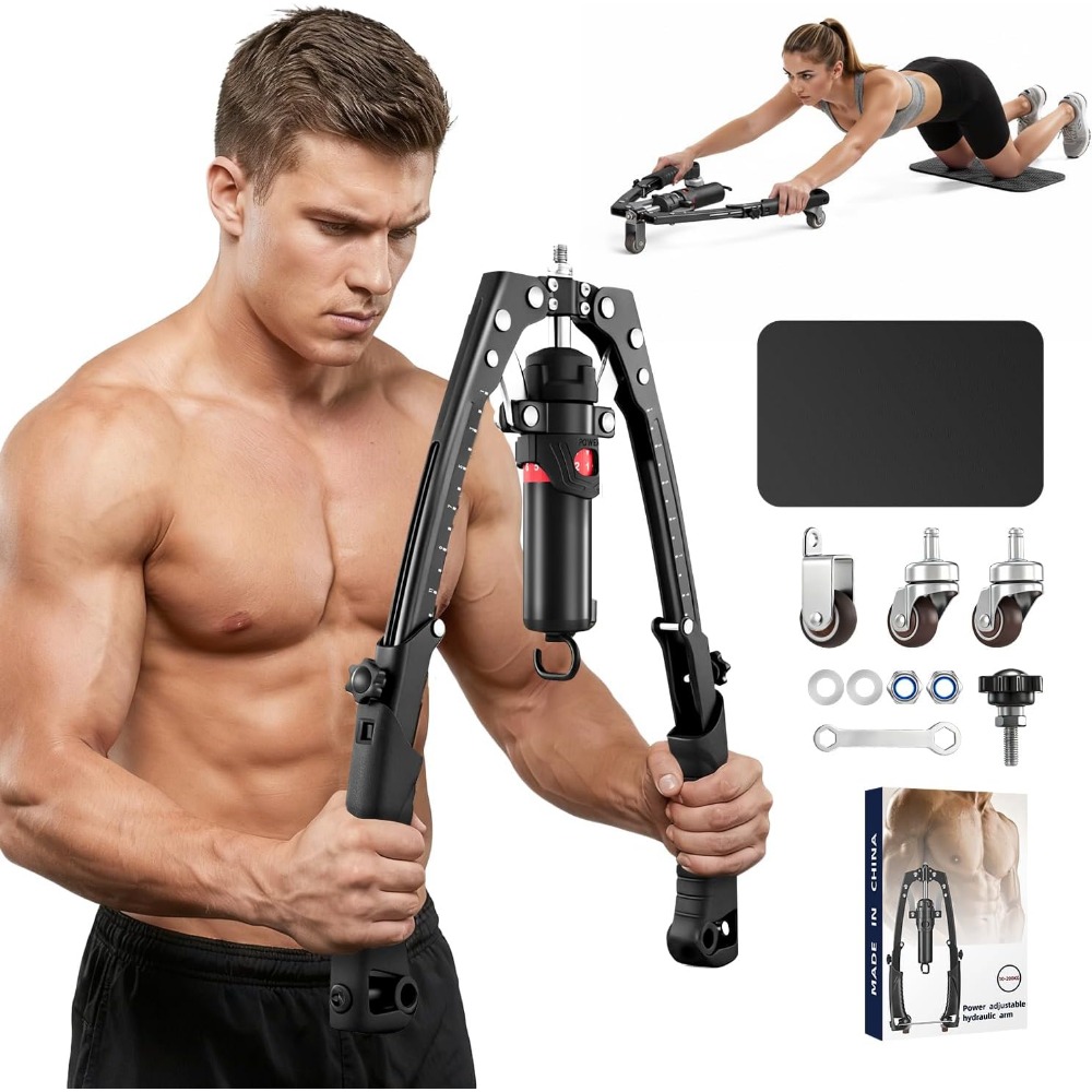 3-in-1 Hydraulic Arm Trainer w - Ab Wheel Roller 评论和价格